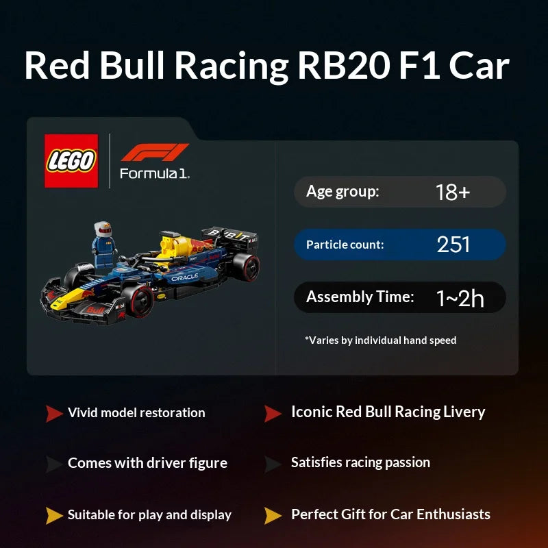 LEGO Speed Champions Oracle Red Bull Racing RB20 F1 Car 77243