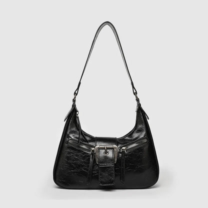 Y2K Retro PU Leather Shoulder Bag – Vintage Crossbody Underarm Bag