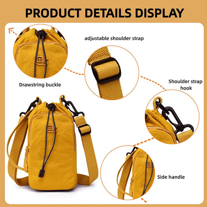 Water Bottle Crossbody Bag – Portable Drawstring Carrier