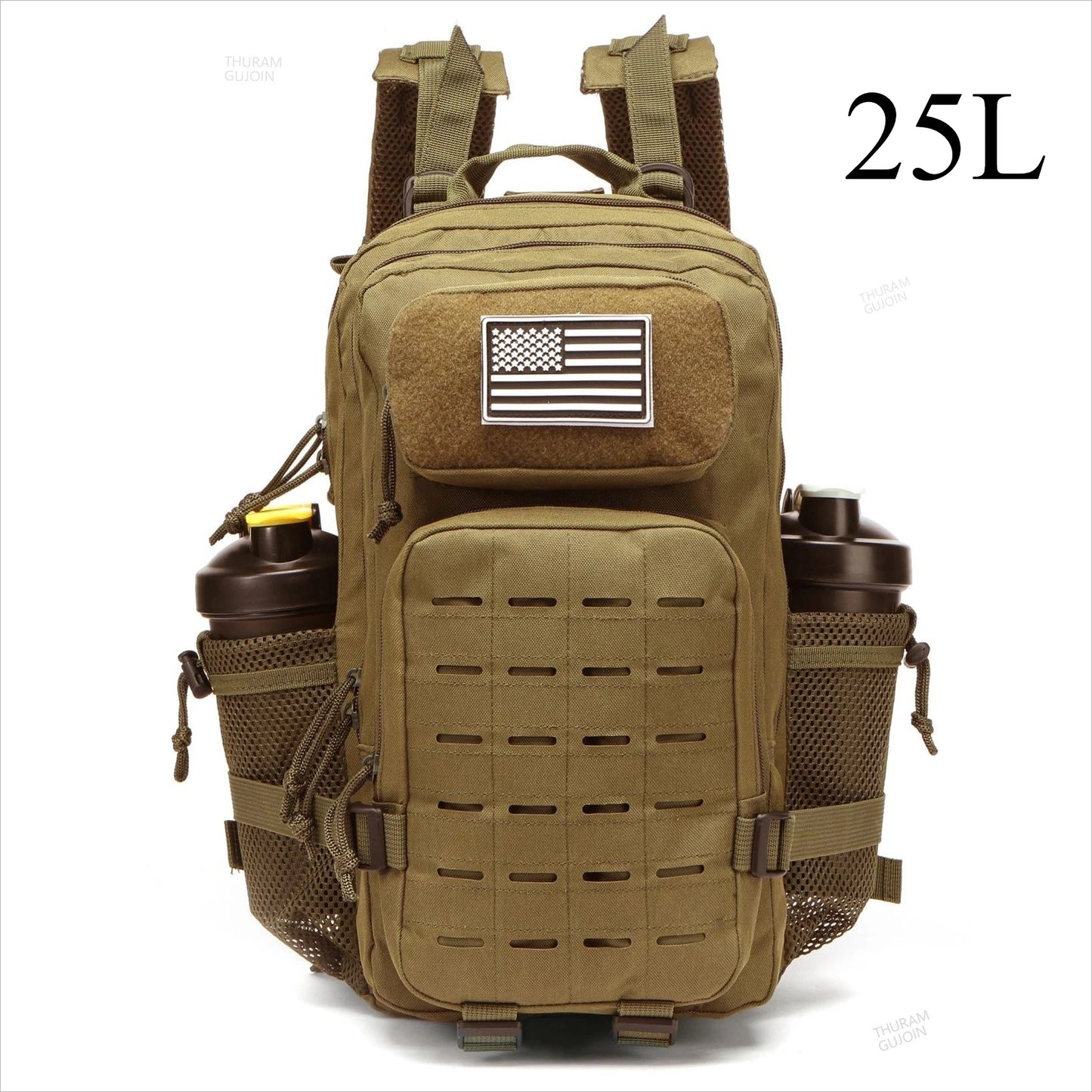 Tactical Backpack 25L/50L MOLLE Hiking Rucksack with Bottle Holders