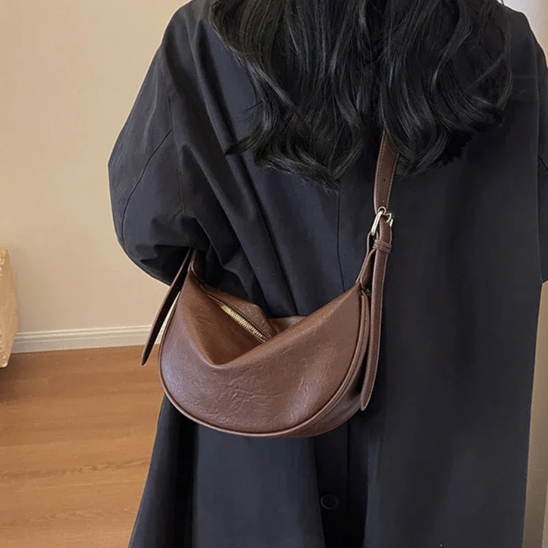 Women's Large Capacity Crossbody Bag – Soft Leather Shoulder Hobo Handbag