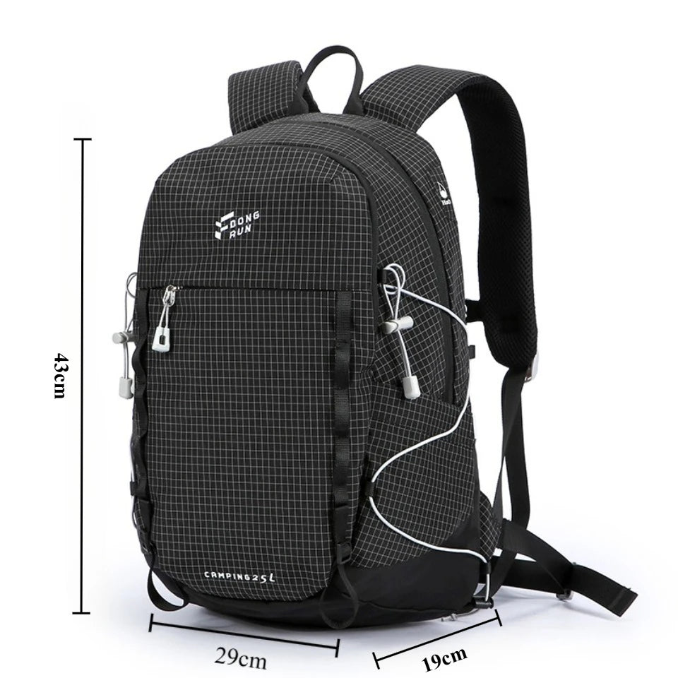 25L Hiking Backpack – Water-Resistant Nylon Camping Pack