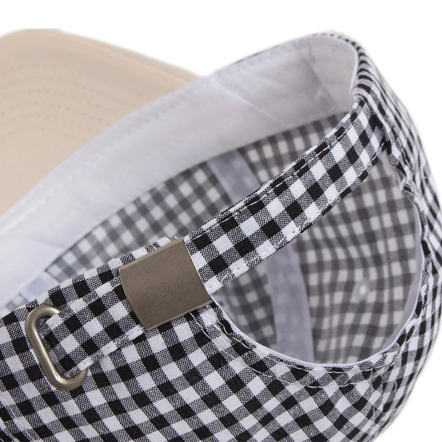Plaid Baseball Cap – Soft Top Vintage Unisex Sun Hat