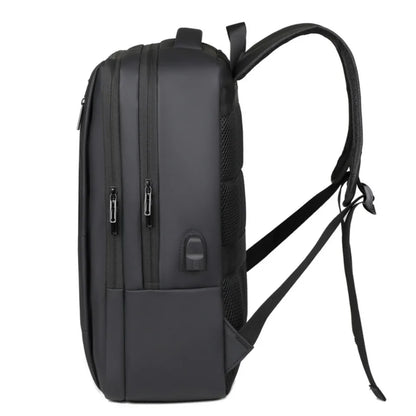 Large Capacity Travel Backpack with USB Charging Port – Water-Resistant Business Bag for Men