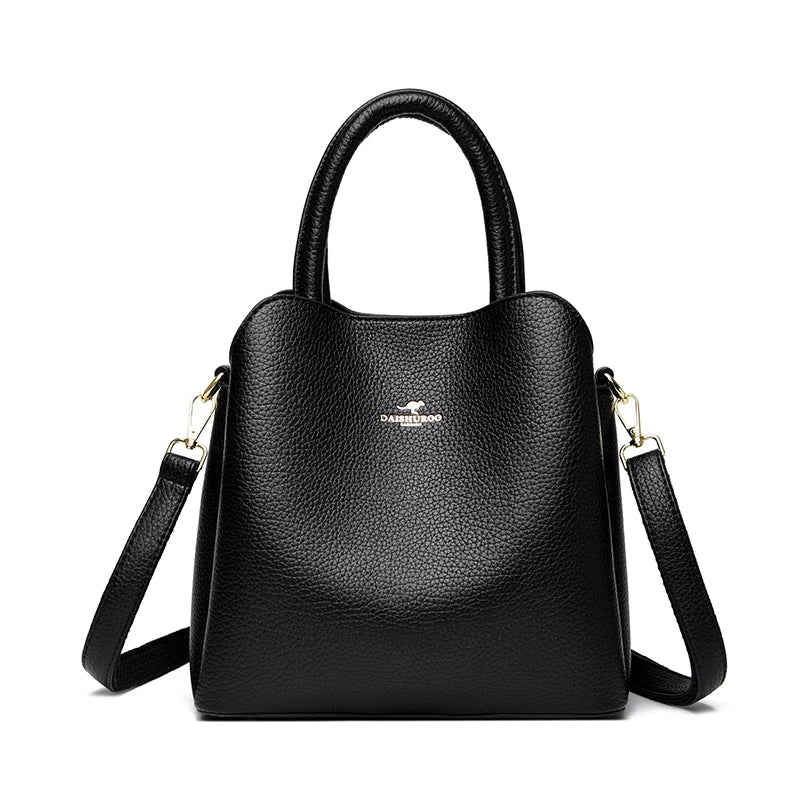 Luxury PU Leather Tote Bag – Women's Designer Crossbody Shoulder Bag