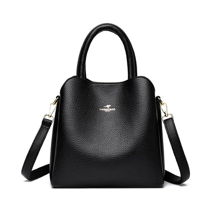 Luxury PU Leather Tote Bag – Women's Designer Crossbody Shoulder Bag