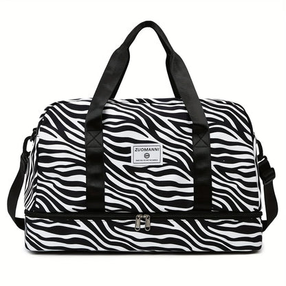 Animal Print Women's Duffle Bag – Large Nylon Gym & Travel Weekender