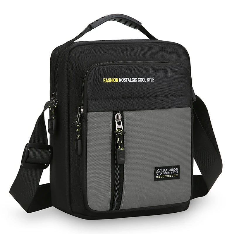 Men's Crossbody Bag – Large Capacity Multi-Pocket Shoulder Bag