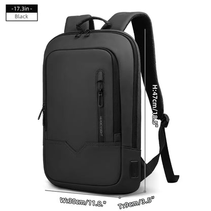 Slim Business Laptop Backpack 17.3 Inch with USB Port – Waterproof & Lightweight