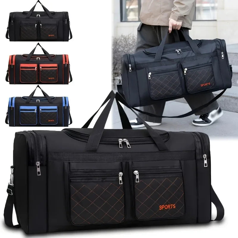 Large Capacity Sports Duffel Bag with Multiple Pockets for Travel & Gym