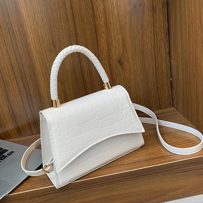 Crocodile Pattern Shoulder Bag – Women's Retro Flap Crossbody Purse