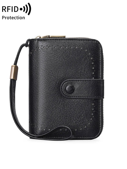 RFID Blocking Women's Large Capacity Retro Wallet – Multi-Card Organizer
