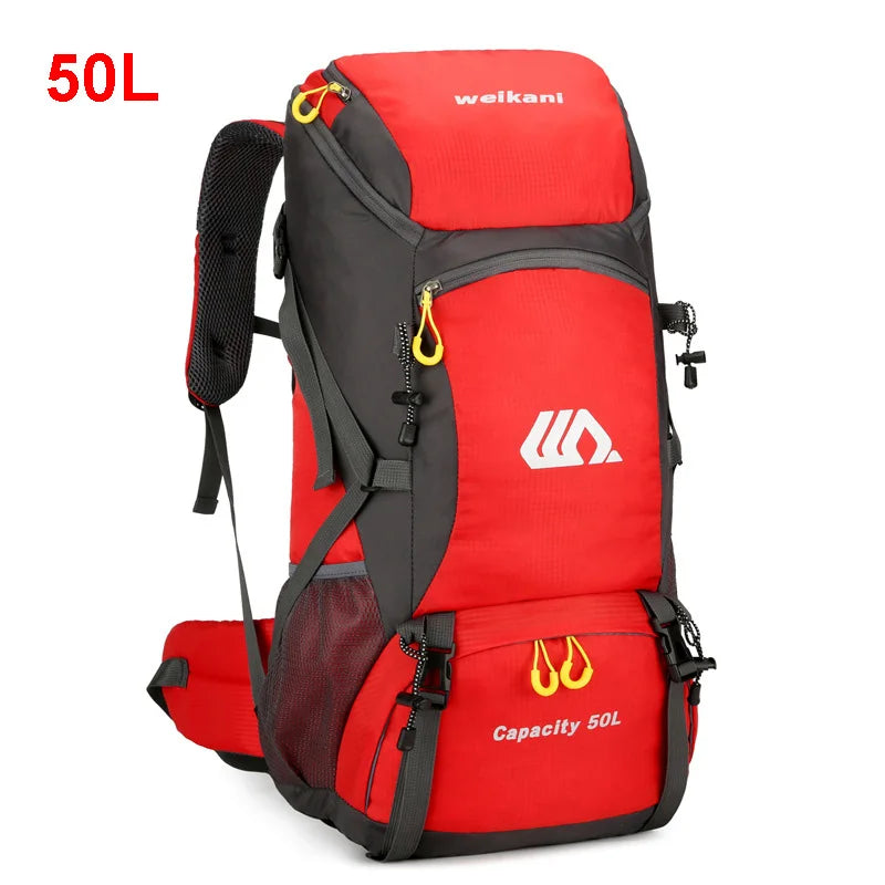 50L Hiking Backpack – Waterproof Travel Bag with Rain Cover