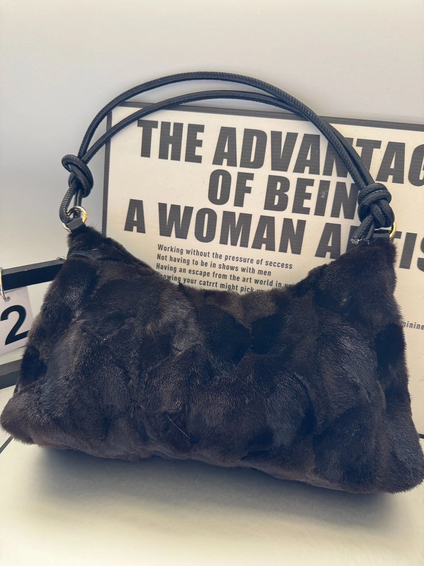 Faux Fur Shoulder Bag – Luxury Women's Crossbody Handbag