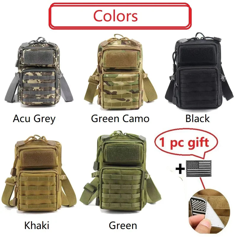Tactical MOLLE Sling Bag – Waterproof Outdoor Waist Pack