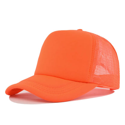 Plain Trucker Hat – Adjustable Mesh Snapback Baseball Cap