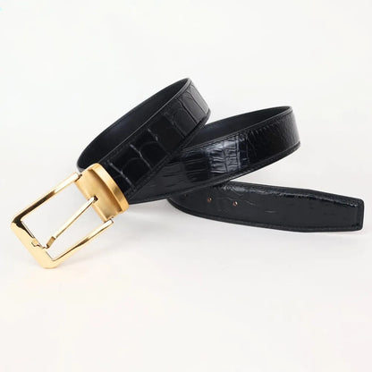 Men's Genuine Crocodile Leather Belt – Luxury Dress Belt
