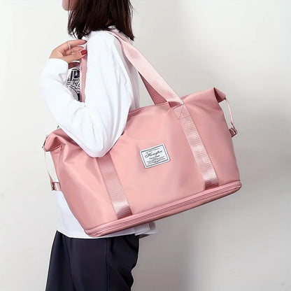 Women's Large Capacity Nylon Gym & Travel Duffle Bag