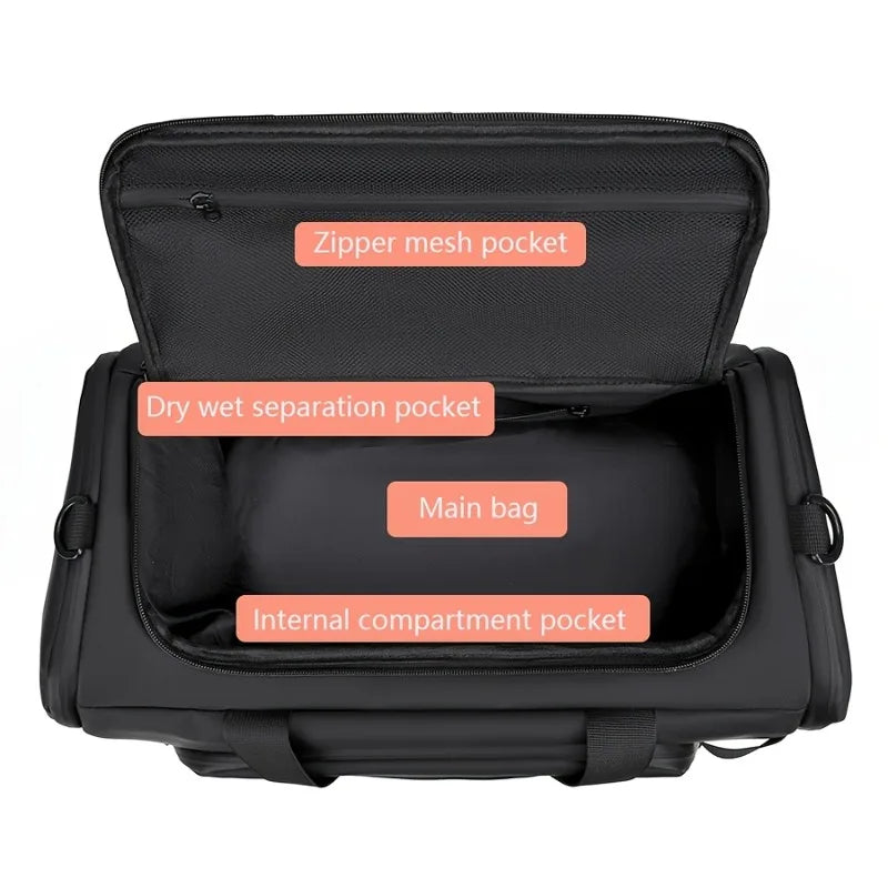 Men's Travel Duffel Bag with Independent Shoe Compartment
