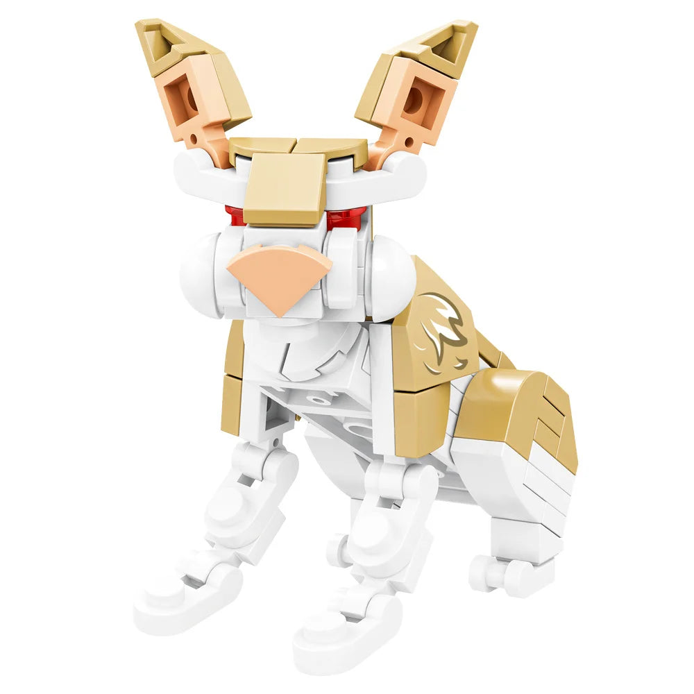 Wild Animal Building Blocks Kit – Fox, Wolf, Giraffe & More