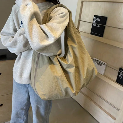 Nylon Shoulder Bag for Women – Casual Commuter Hobo Tote