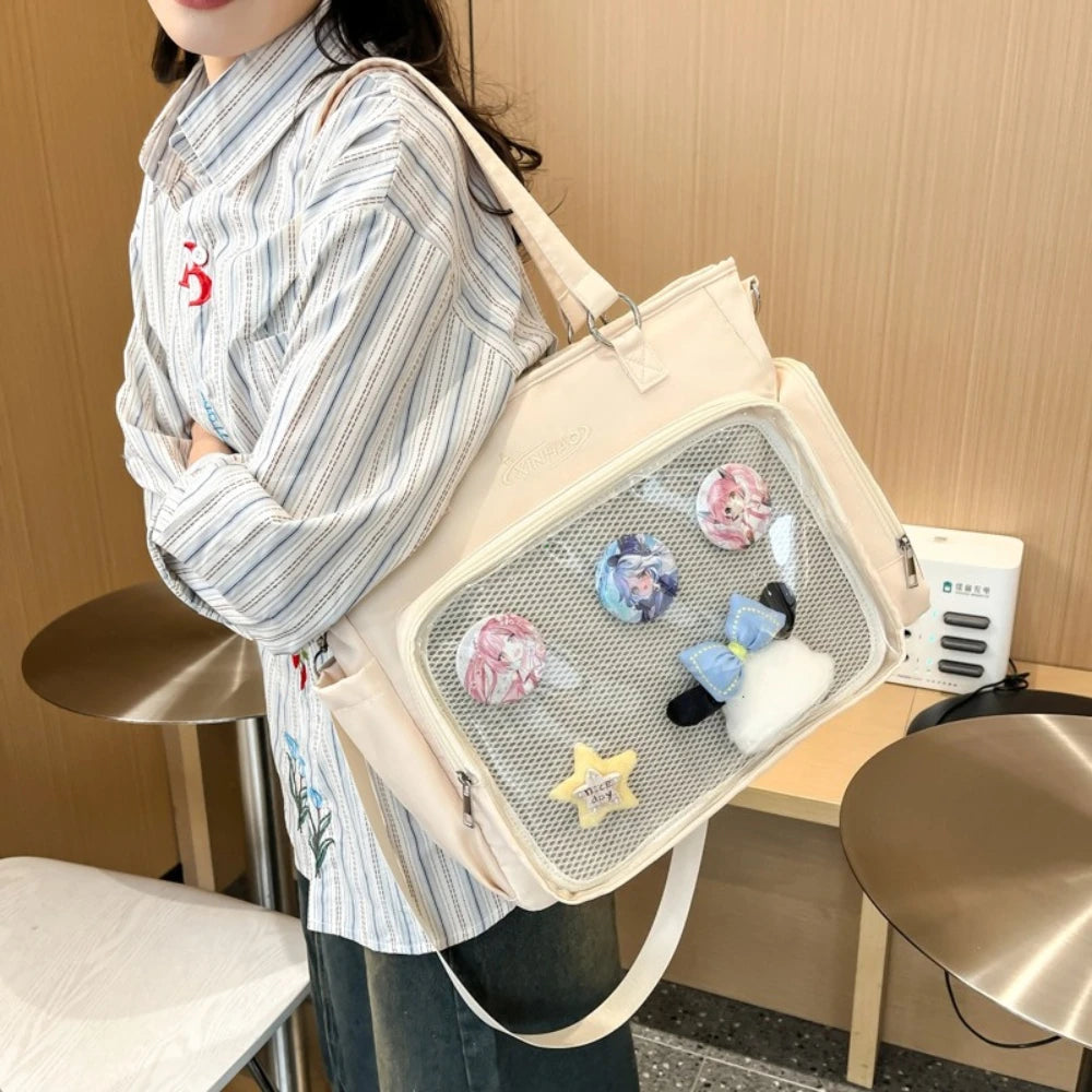 Kawaii Ita Bag Large Capacity Transparent Window Shoulder Bag