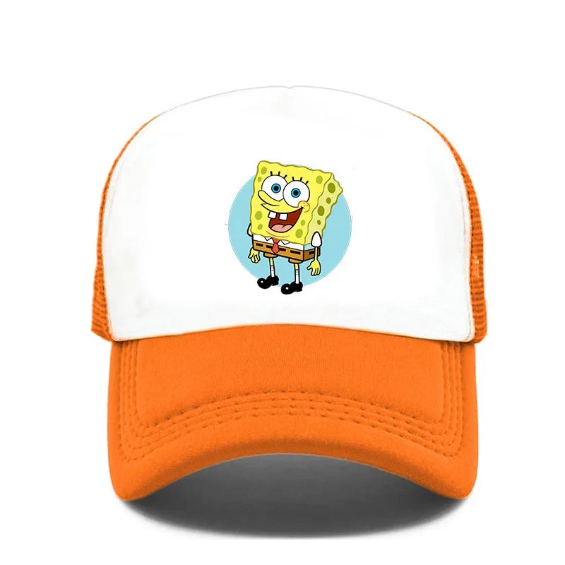 Cartoon Print Snapback Baseball Cap – Unisex Mesh Hat