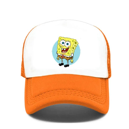 Cartoon Print Snapback Baseball Cap – Unisex Mesh Hat