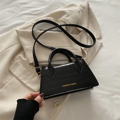 Small Crossbody Bag Elegant Croc-Texture Women's Mini Handbag