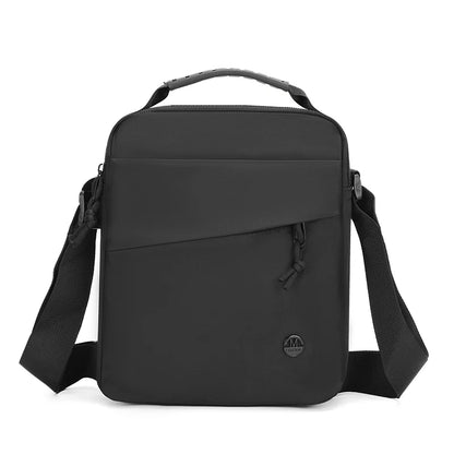Men's Oxford Shoulder Bag with Top Handle & Multiple Compartments