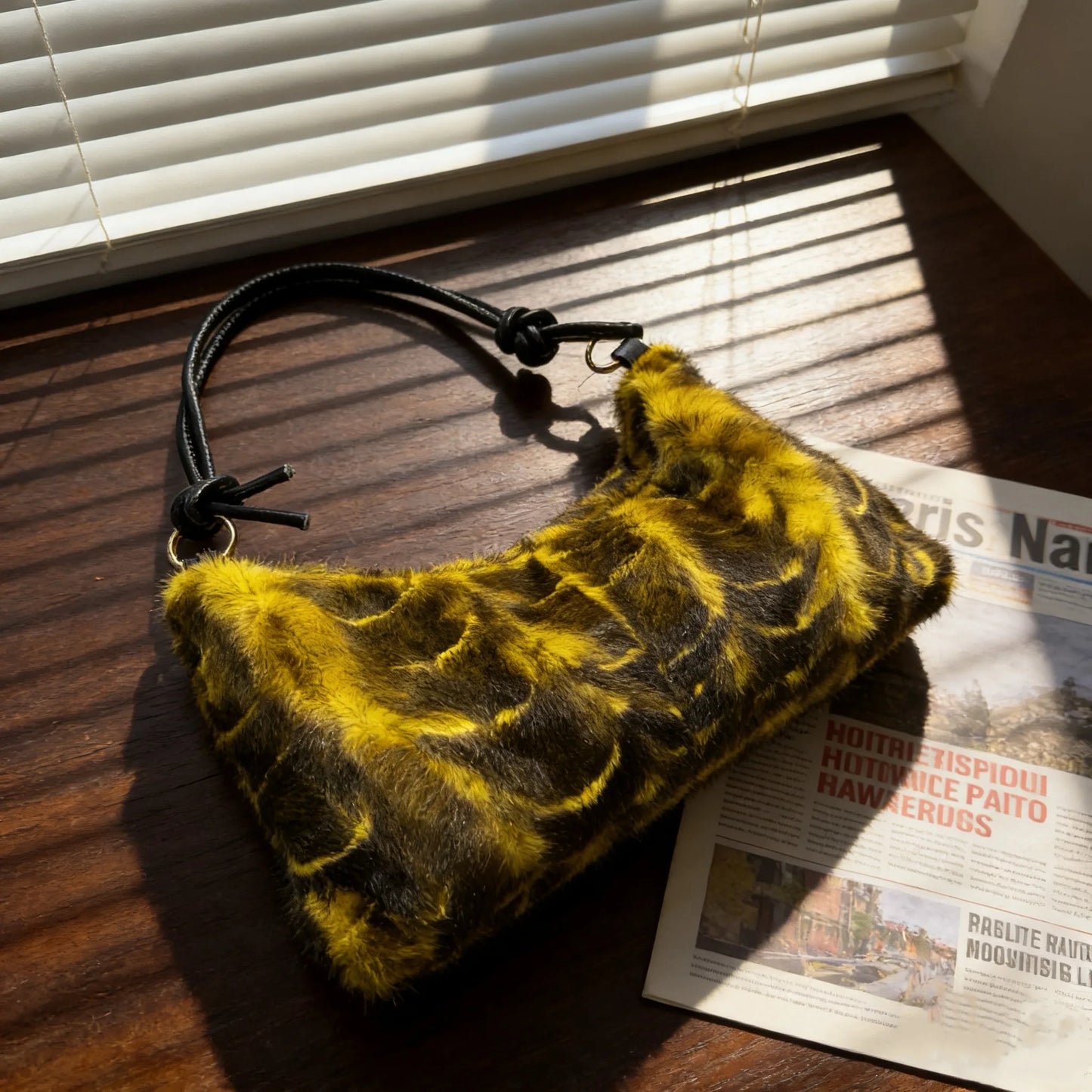 Faux Fur Shoulder Bag – Luxury Women's Crossbody Handbag