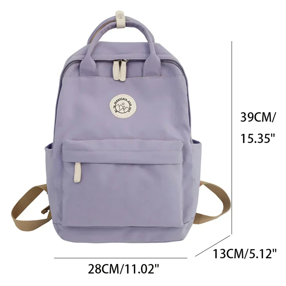 Waterproof Nylon Backpack for Women – School & Travel