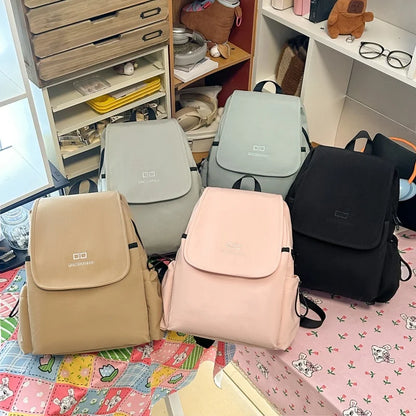 Waterproof Nylon Flip Backpack – Women's Travel & College Bookbag