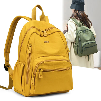 Nylon Backpack for Women – Multi-Pocket Water-Resistant Daypack
