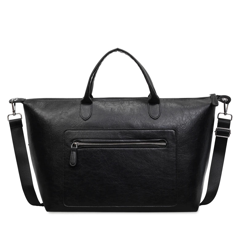 Large Capacity Women's Tote Bag – Leather Shoulder Commuter Bag