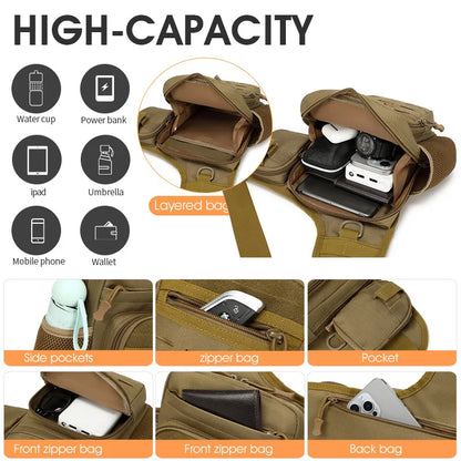 Tactical Sling Bag – Fishing & Outdoor Crossbody Shoulder Pack