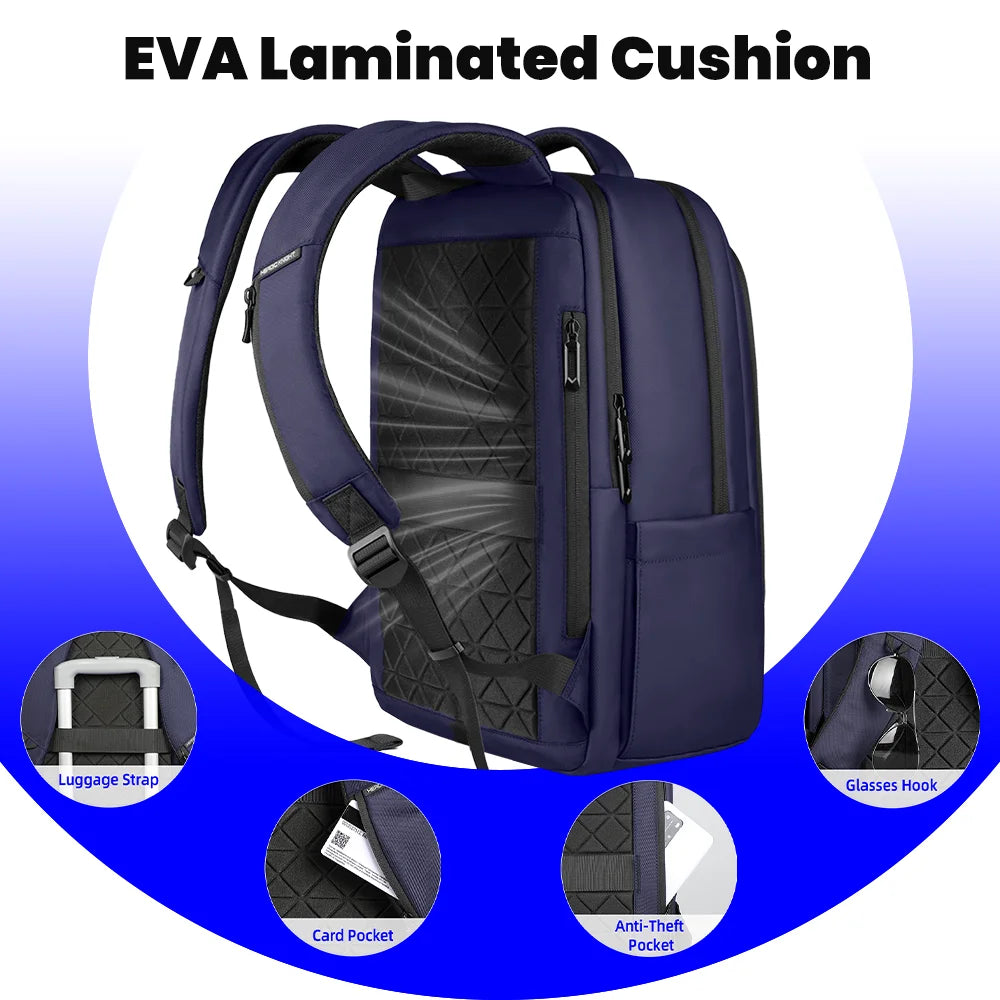 Airline-Approved Laptop Backpack for Men – 17" Business Rucksack with USB Port