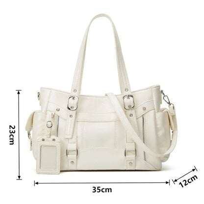Y2K Large Capacity PU Leather Tote Bag for Women