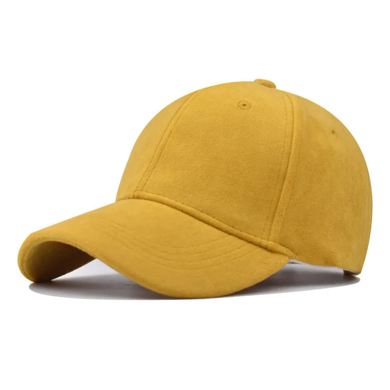 Suede Baseball Cap – Unisex Snapback Hat for Men & Women