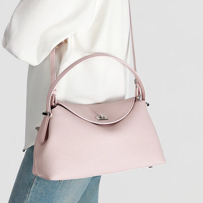 Leather Shoulder Bag for Women – Large Capacity Commute Handbag