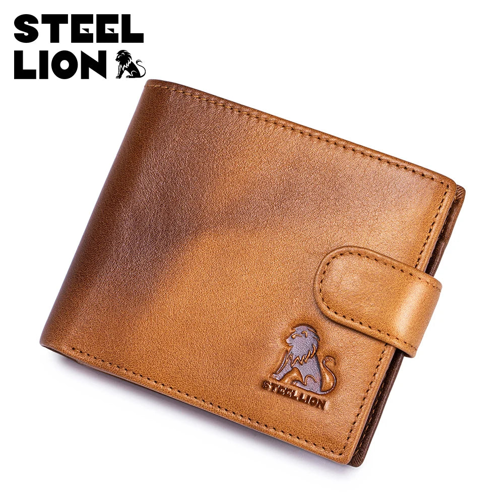 Steel Lion Men's RFID Blocking Genuine Leather Wallet