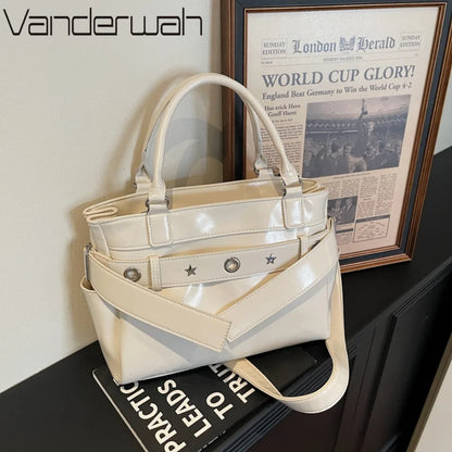 PU Leather Tote Bag – Large Capacity Women's Shoulder & Crossbody