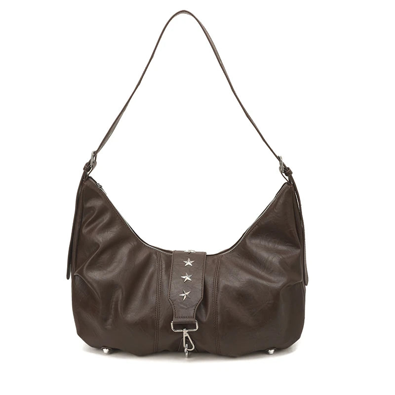 Retro PU Leather Crossbody Bag for Women – Large Capacity