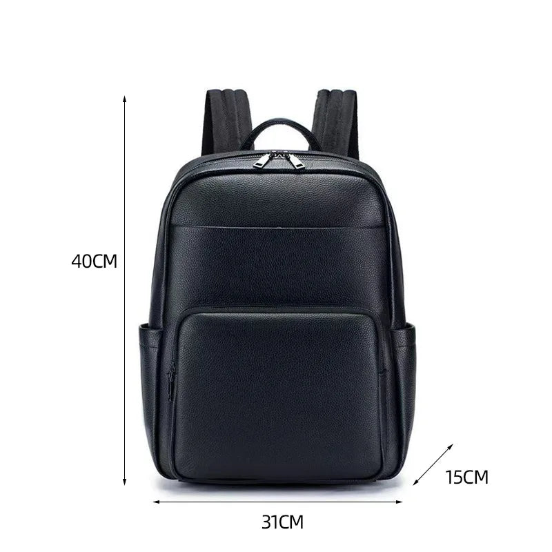 Genuine Leather Men's Large Backpack – Laptop & Travel Bag