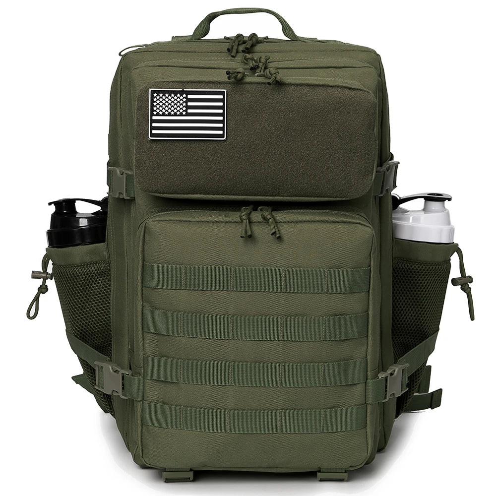 45L Tactical Backpack with Bottle Holder – MOLLE Rucksack for Men