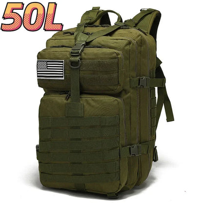 50L Tactical Backpack – Waterproof 1000D Nylon Hunting & Hiking Rucksack