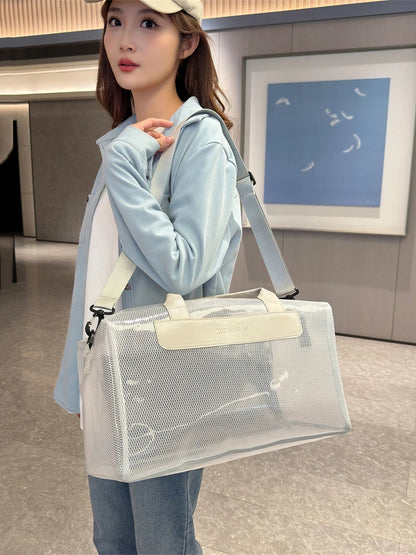 Waterproof Transparent Mesh Duffle Bag for Gym & Travel