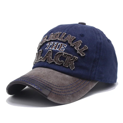 Unisex Vintage Baseball Cap Cotton Hats Men Women Casual 3d Black Letter Embroidery Outdoor Sports