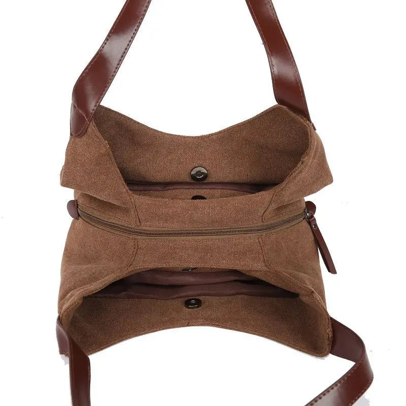 Canvas Hobo Shoulder Bag for Women – Large Capacity Tote