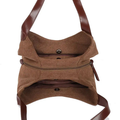 Canvas Hobo Shoulder Bag for Women – Large Capacity Tote